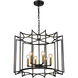 Rhian 8 Light 24 inch Matte Black Pendant Ceiling Light